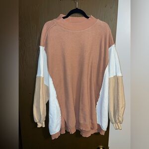 Free people color block sweatshirt